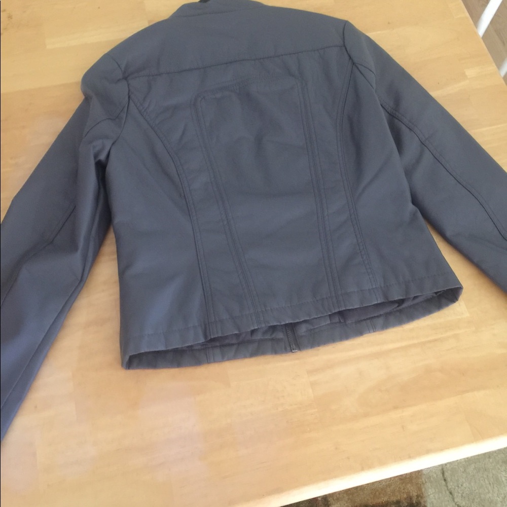 Leather jacket gray - Picture 2 of 2
